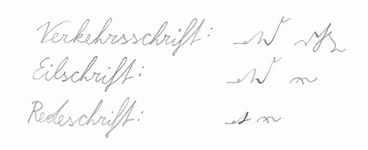 Stenogramm: Elegante Kürzungen. Deutsche Einheitskurzschrift (DEK) – Verkehrsschrift